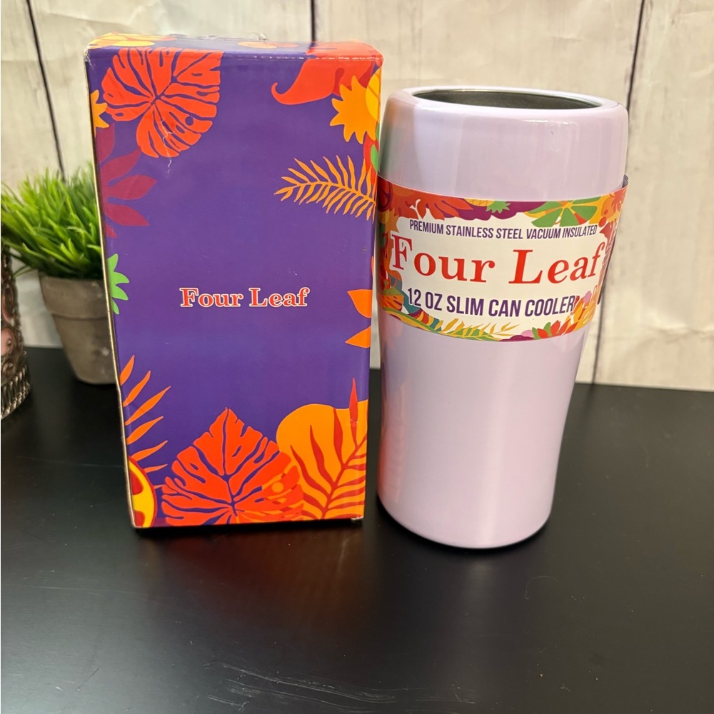 Four Leaf 12oz insulated slim can cooler